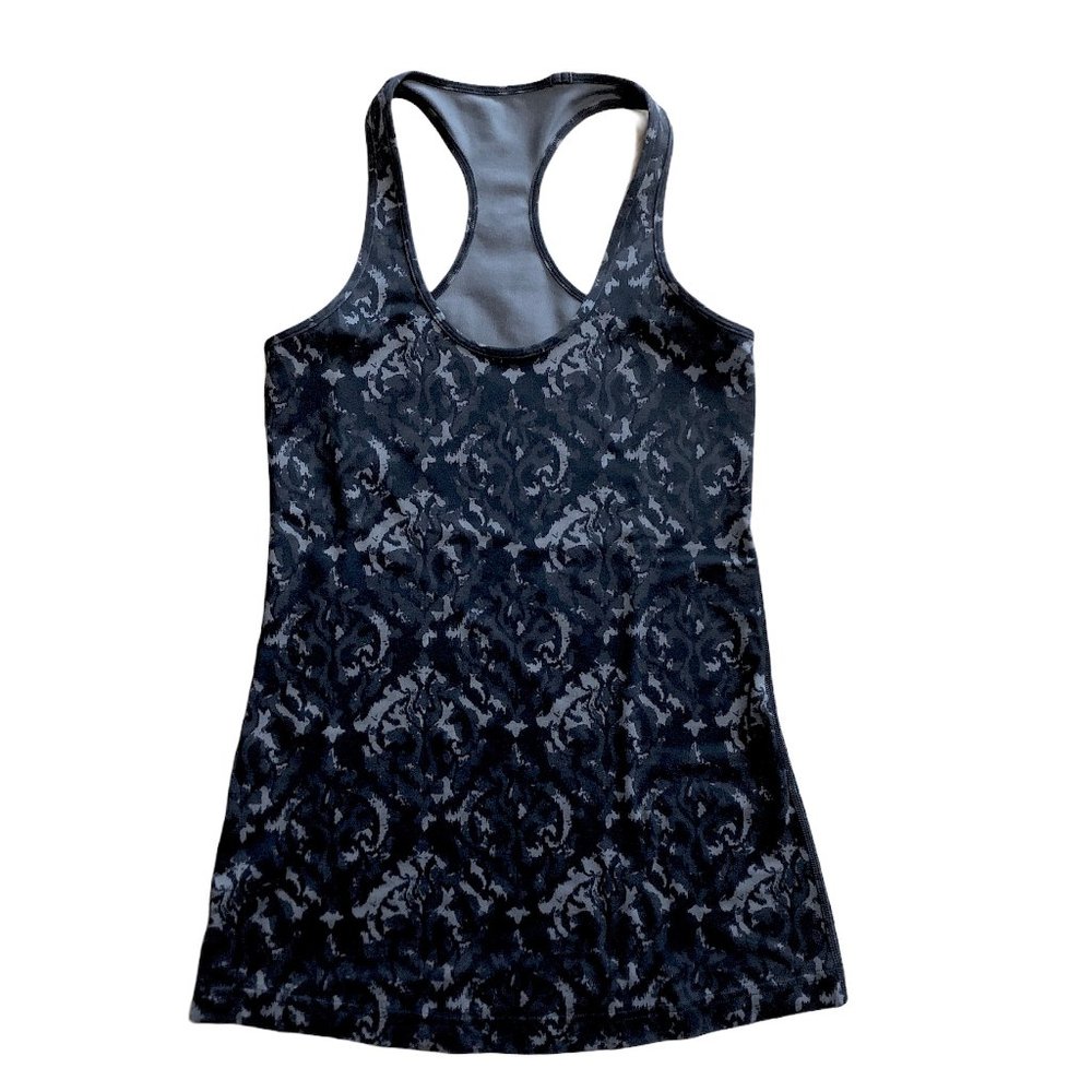 Lululemon | Black & Grey Print Racerback Tank
